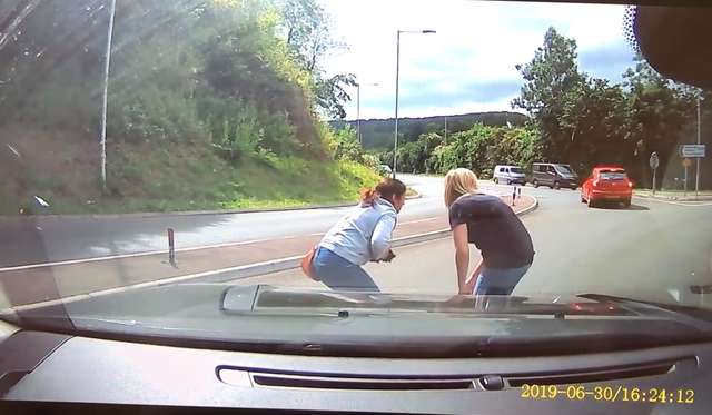 женщины нашли котенка