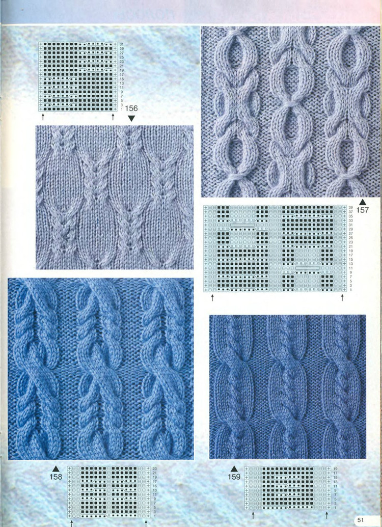 Простые узоры спицами. Большая подборка