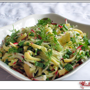 Сырный салат с редиской