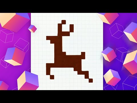 Как нарисовать оленя по клеточкам l Pixel Art