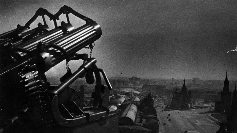 Пулемётная установка на крыше гостиницы "Москва" 1941-42гг СССР, история, факты