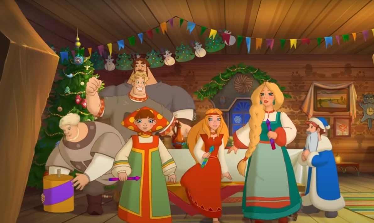 Кадр из мультфильма «Три богатыря и принцесса Египта»