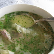 Бульон с  лапшой .
