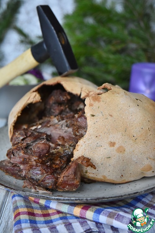 Баранина в соленом тесте "Яйцо динозавра" кулинария,мясные блюда