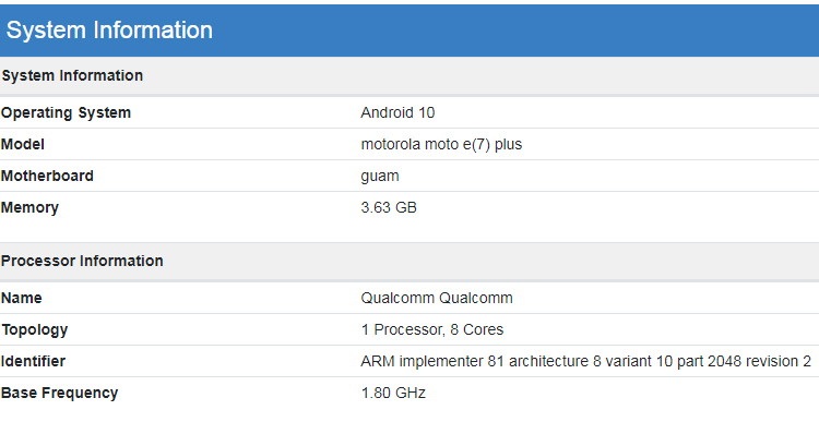 Смартфон Moto E7 Plus получит 48-Мп камеру с системой ночного видения новости,смартфон,статья