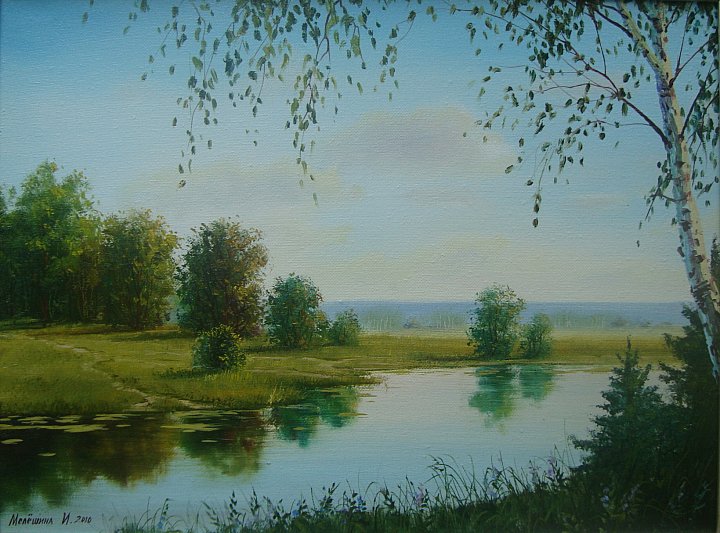 Инна Мелёшина – на реке. лето