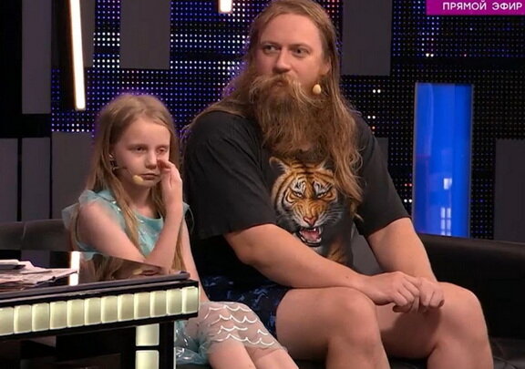 Папа с дочкой "в эфире". Из открытых источников