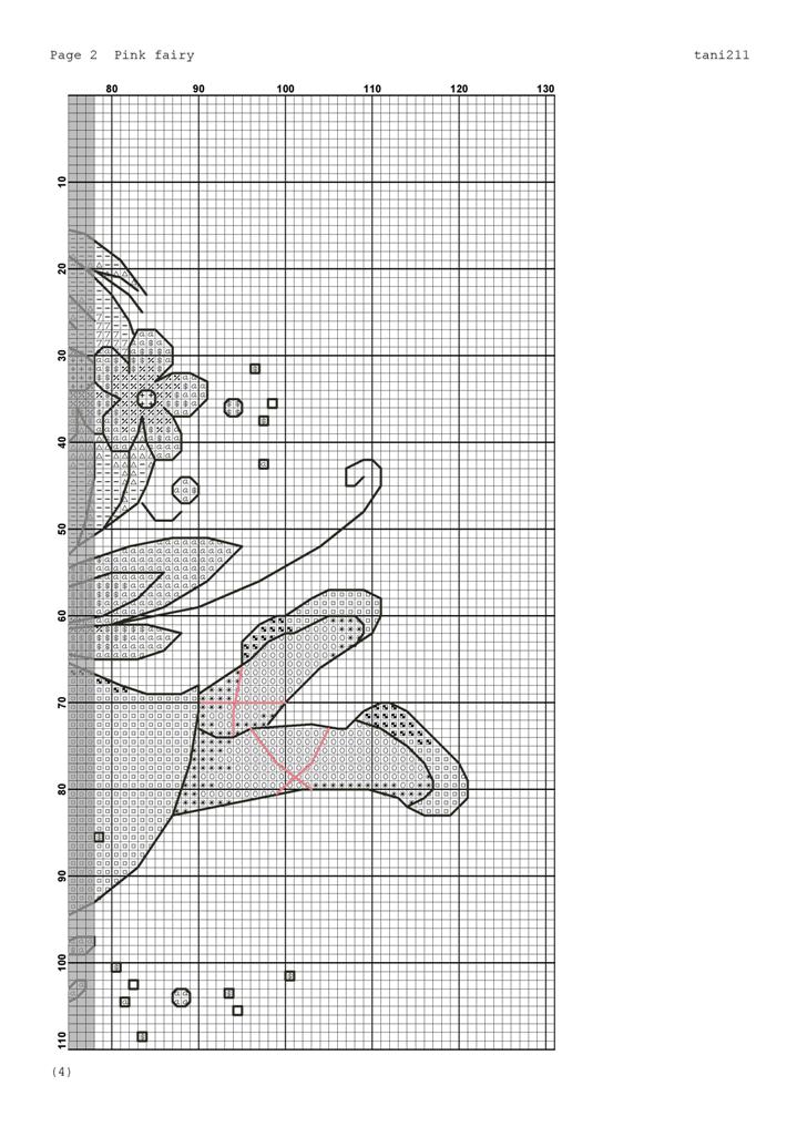 "Феечка" или "Розовая фея" (вышивка со схемой)