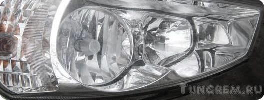 Снятие, установка и замена передней фары Lada Kalina