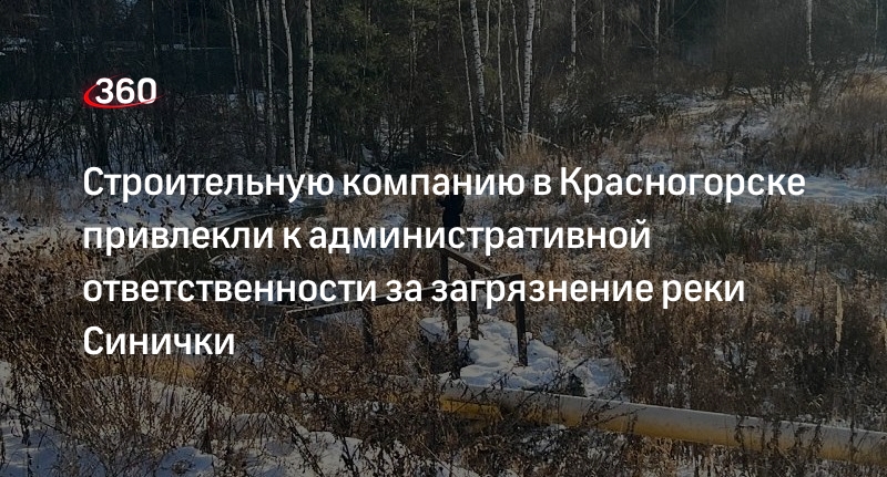 Строительную компанию в Красногорске привлекли к административной ответственности за загрязнение реки Синички