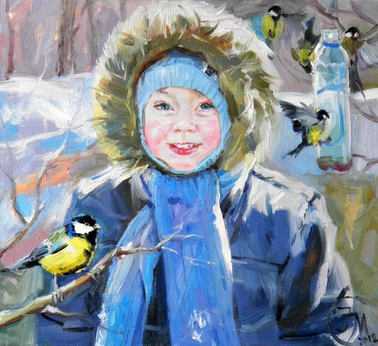 Художник Мария Полякова. И к вам прилетят снегири
