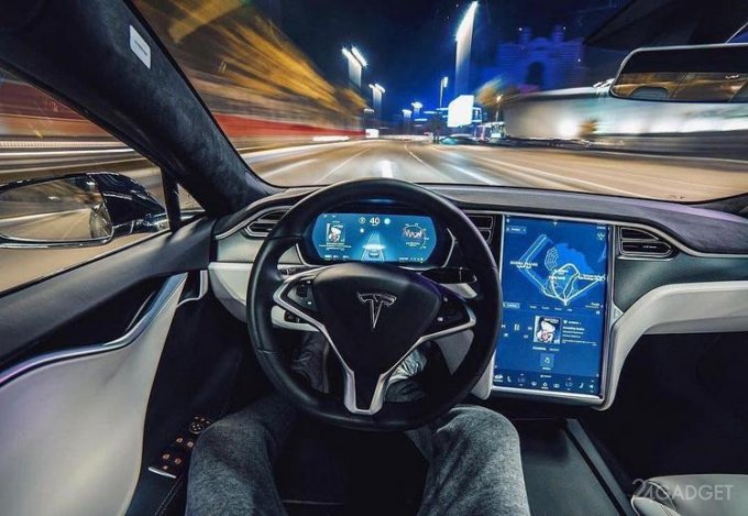 Мир «глазами» автопилота Tesla
