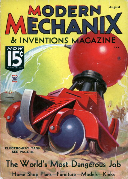 Журнал "Modern Mechanix" ("Современная механика") 1935 г.