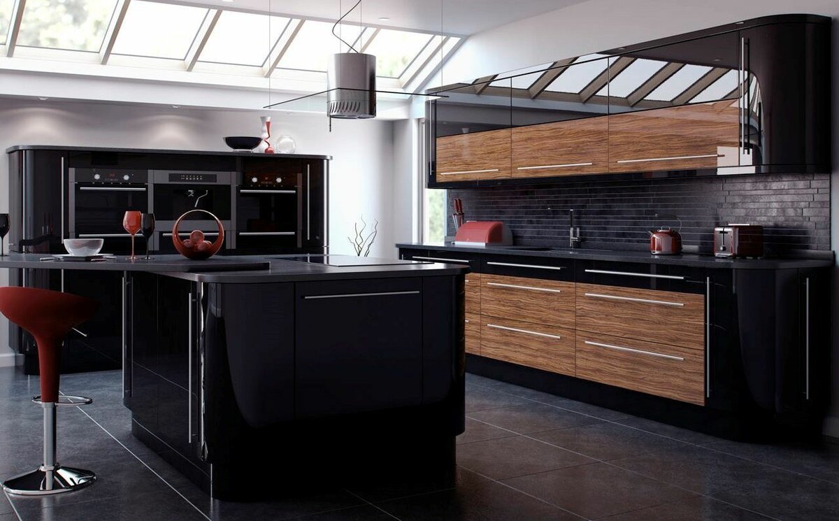 Кухня в черных тонах: основные идеи дизайна и интерьера идеи для дома,интерьер и дизайн