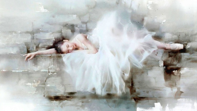 Liu Yi - Ballet dancer, watercolor