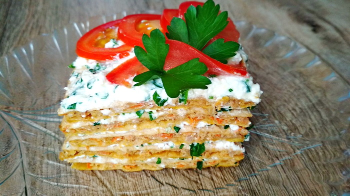 Мясной торт с брынзой и зеленью Закуска, Закуски с брынзой, Мясной торт