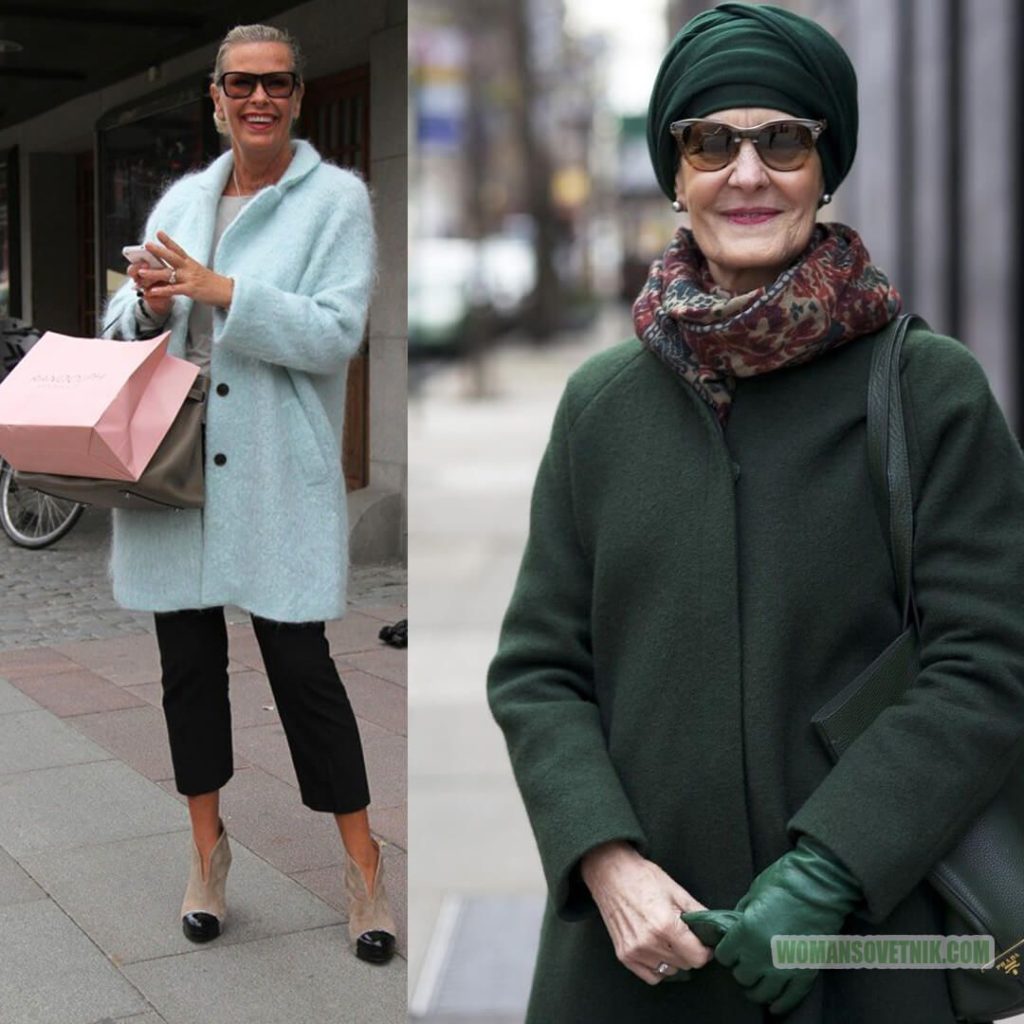 Модные пальто для женщин за 50 лет