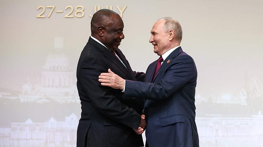 Путин высоко оценил вклад Рамафосы в развитие отношений России и ЮАР