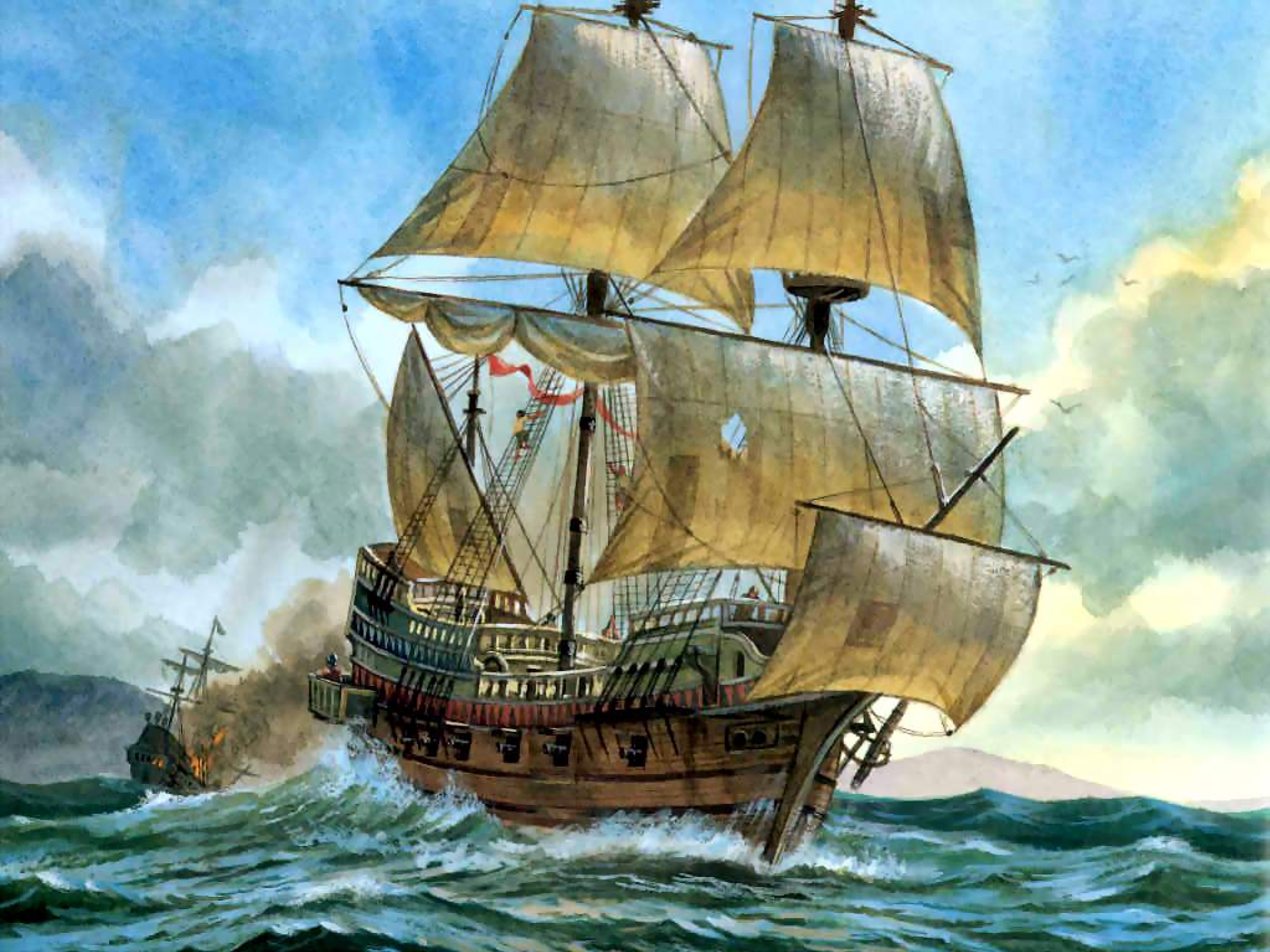Томас Кавендиш: самый шустрый пират, который 200 лет обладал мировым рекордом скорости история,личности,Мужское,пираты,Томас Кавендиш
