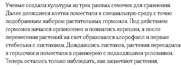 Растение позже дало цветки и семена.