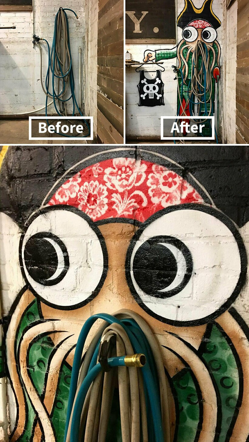Гениальные граффити Тома Боба, которые превращают городскую среду в настоящее произведение искусства может, граффити, искусства, улицах, увидеть, которые, героя, города, предметы, обычные, жизни, настроение, этого, только, можно, стать, персонажей, стены, художник, самых