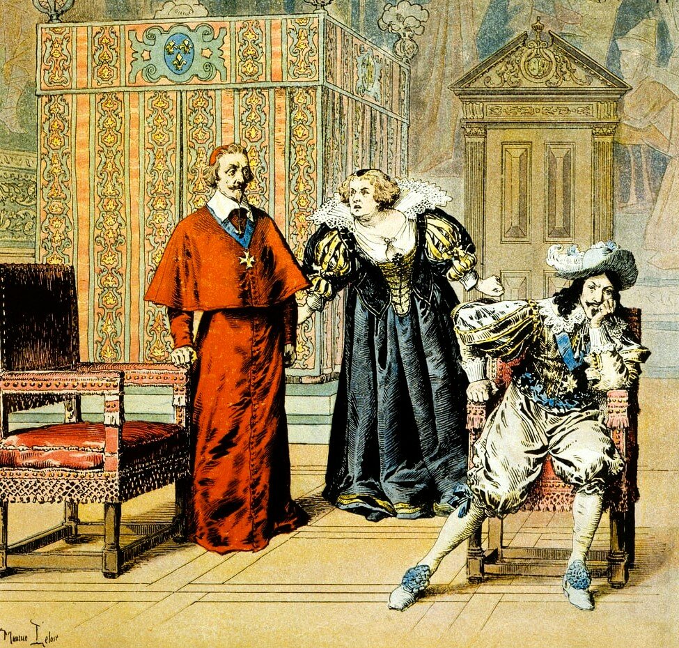 «Король Людовик XIII, его мать Мария Медичи и кардинал Ришелье», худ. Морис Лелуар, 1901 год