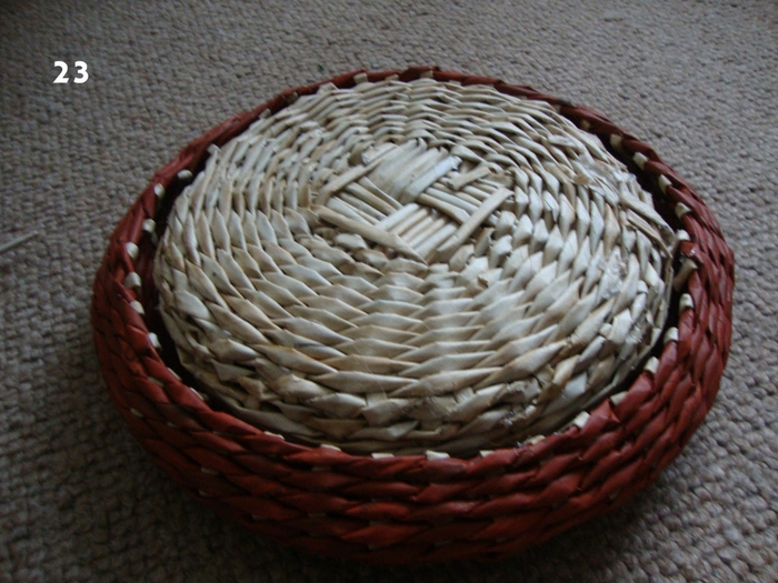 Плетение из газет - объёмная вазочка для фруктов плетение из газет