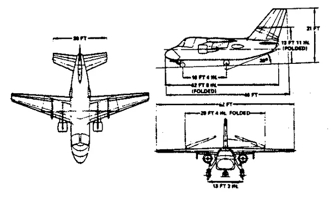 Ещё одним необычным предложением от Lockheed было просто уменьшить существующий S-3 Viking для его размещения на VSTOL Support Ship. При меньшем весе и с новыми более мощными двигателями он мог бы взлетать с очень небольшим разбегом, хватило бы даже короткой палубы 