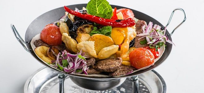 Садж - вкусное, колоритное блюдо азербайджанской кухни перец, чеснока, минут, блюдо, овощей, приготовления, штпомидоры, жарьте, сковороде, курицы, обжаривают, штбаклажан, сковороды, овощи, индейки, УдалитеОбжарьте, легкое, кухни, добавьте, соусе