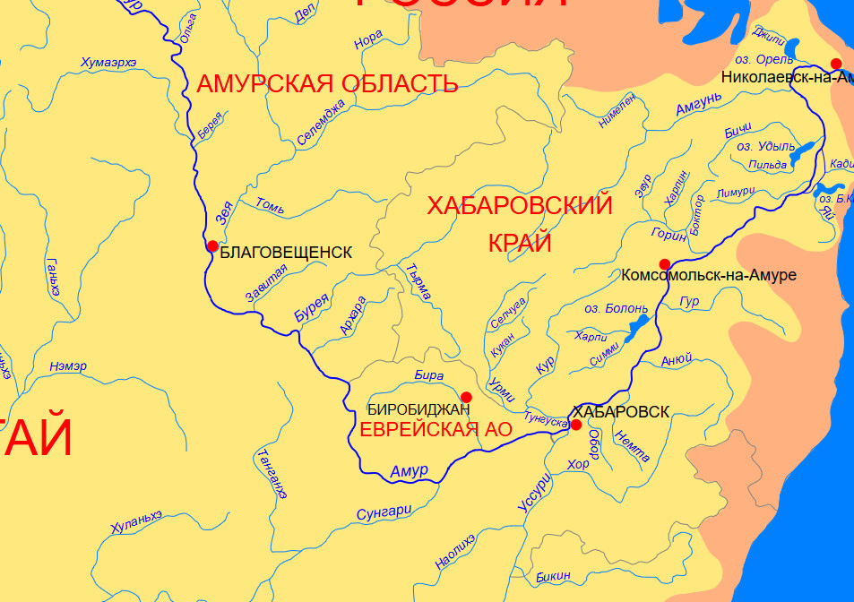 В какое море впадает река амур. Река Амур Исток и Устье притоки. Левый приток реки Амур на карте России. Истоки реки Амур на карте России. Исток и Устье реки Амур на карте.