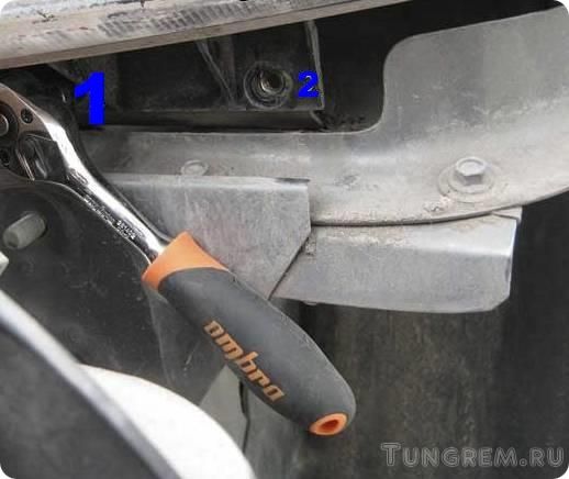 Снятие, установка и замена передней фары Lada Kalina