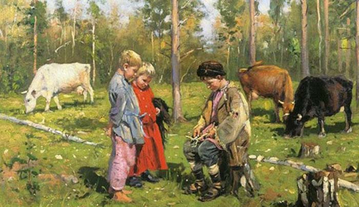 Обязанности крестьянских детей в старину