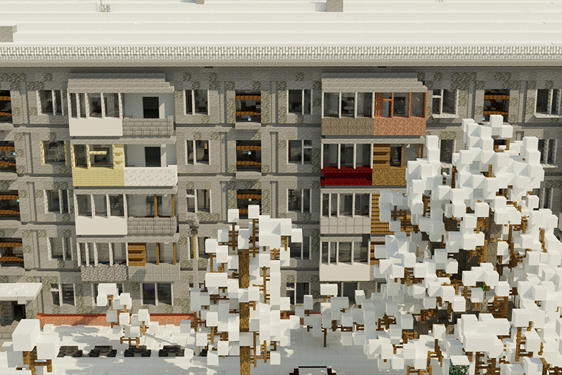 Какие здания и карты создают в Minecraft