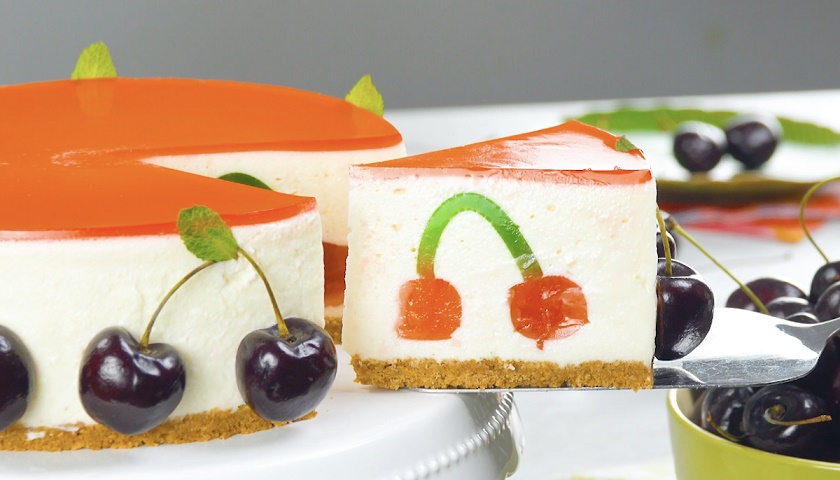 Оригинальный торт «Счастливая вишня»: красивый десерт с жевательным мармеладом
