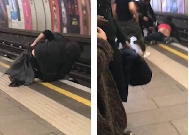 Двое пьяных падают под поезд лондонского метро: пассажиры сняли это на видео ynews, ПЬЯНИЦЫ, лондон, метро, подземка, происшествие
