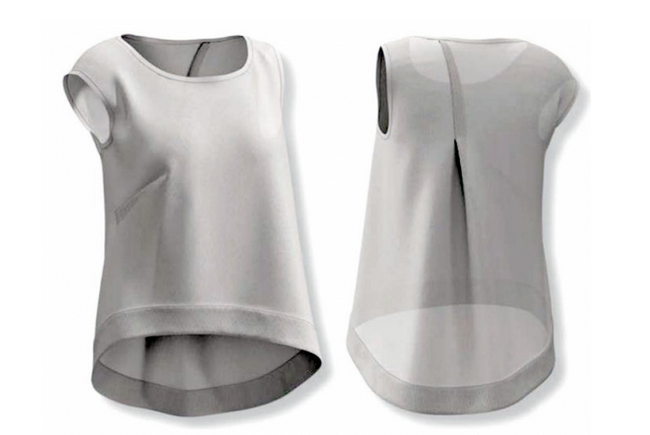 Выкройка футболки с косым кроем