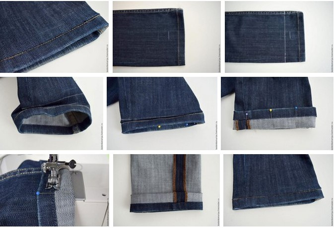 Как правильно подшивать джинсы