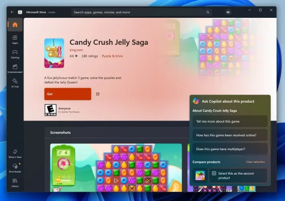 В Microsoft Store появится Copilot для стимулирования скачивания приложений