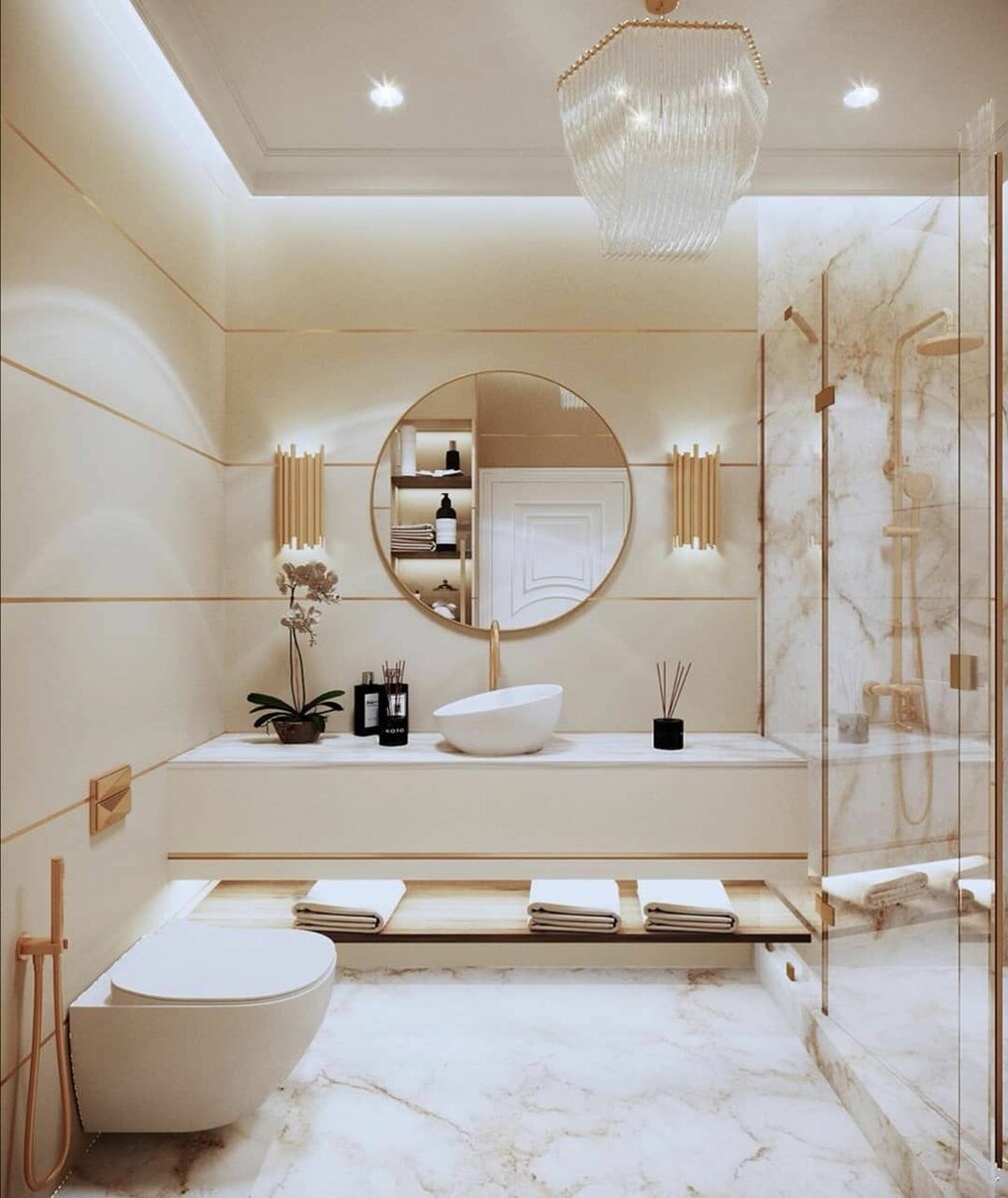 современный дизайн интерьера ванной комнаты фото