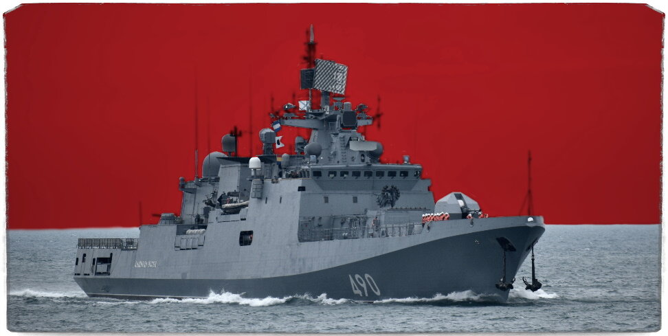 Источник: forums.balancer.ru, автор - Артём Балабин. На фото фрегат проекта 11356Р "Адмирал Эссен" во время возвращения после службы с Средиземном море. 