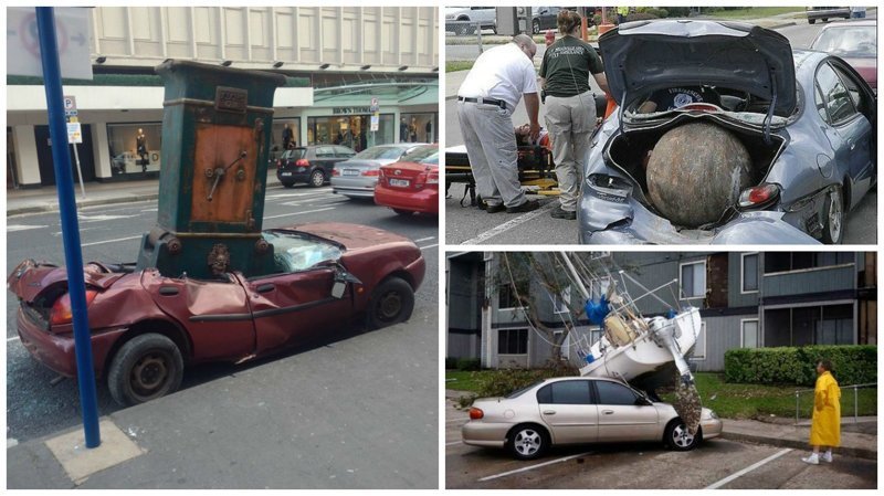 А это страховой случай? авто, автомобилисты, морю, нелепые фото, прикол, случаи, фото