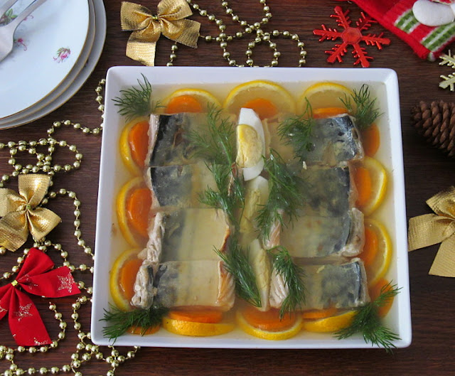Заливное из скумбрии закуски,новогоднее меню,рыбные блюда
