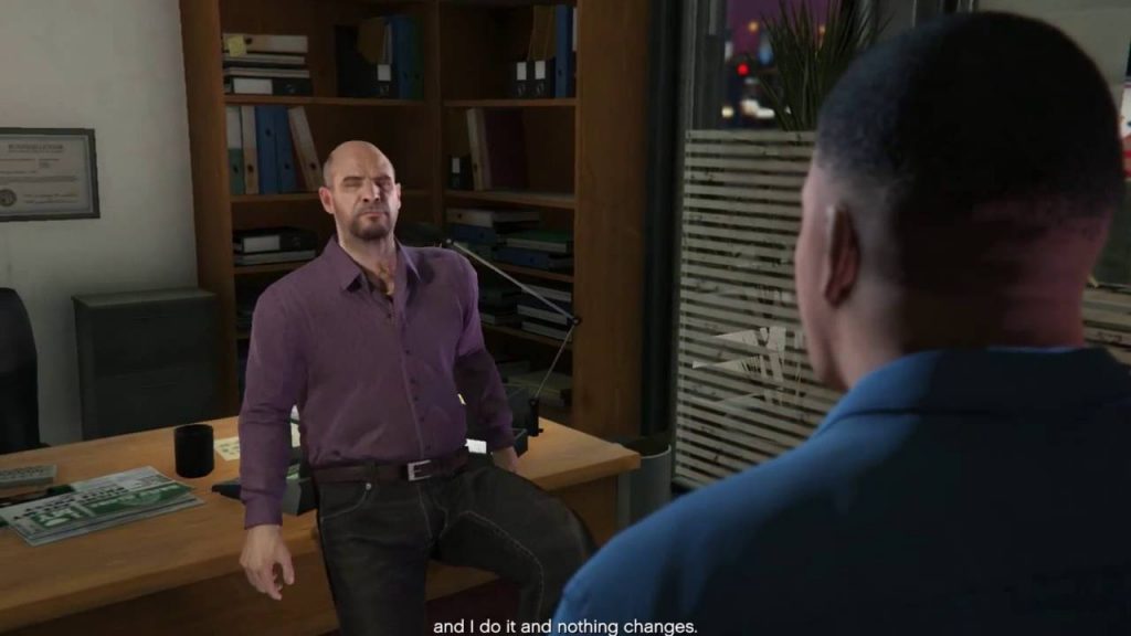 Grand Theft Auto 5 использует диалоги для раскрытия игрового мира