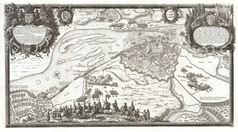 Заглавное фото. Осада Риги в 1656 году. Гравюра XVII века