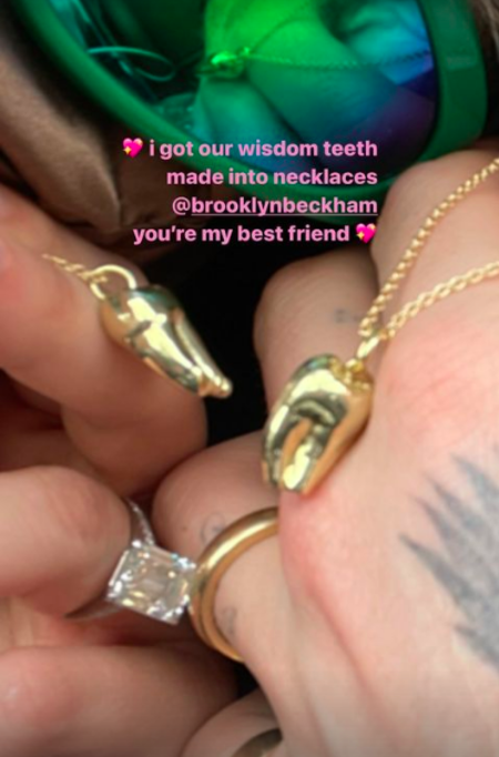 Неоднозначно: Бруклин Бэкхем и Никола Пельтц обменялись кулонами из своих зубов Неоднозначно: Бруклин Бэкхем и Никола Пельтц обменялись кулонами из своих зубов Звезды,Звездные пары