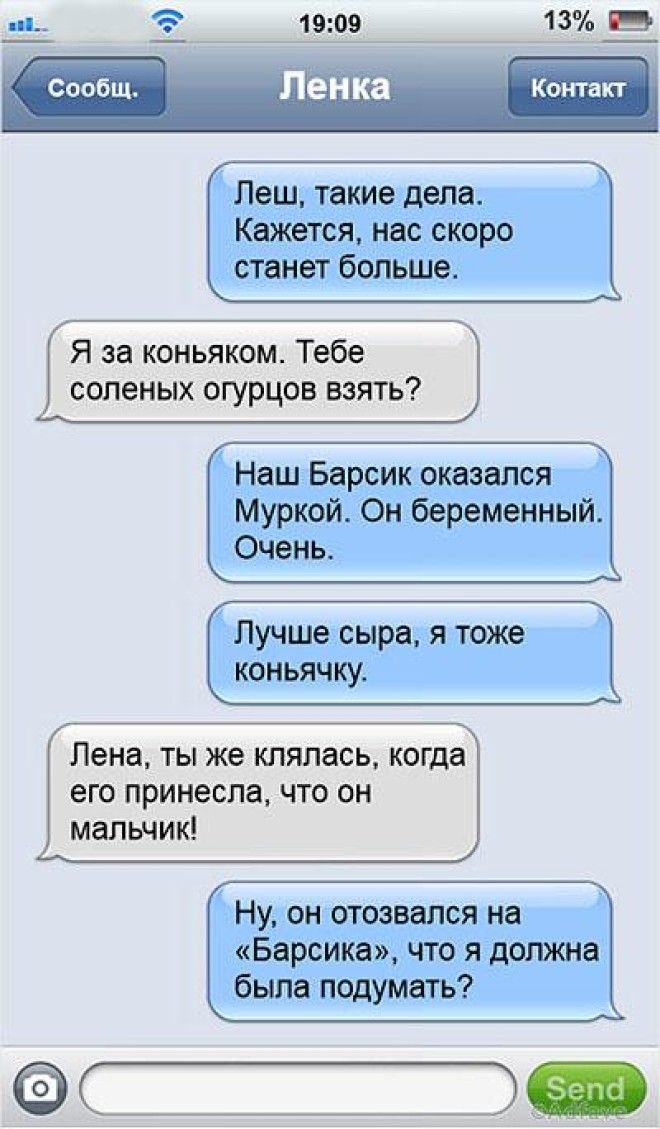 19 ну очень смешных SMS семейной пары