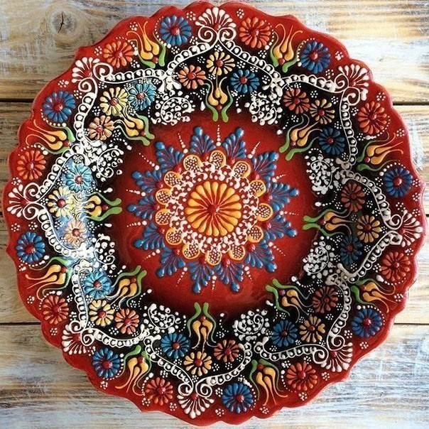 Идеи точечной росписи восхитительных тарелок декор,идеи и вдохновение