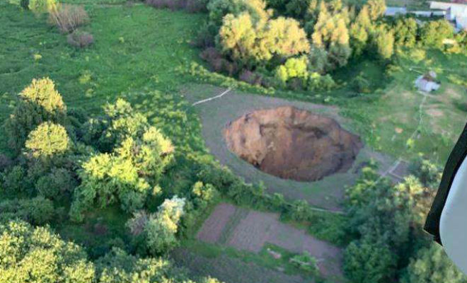 Провал грунта открыл тайны прошлого 