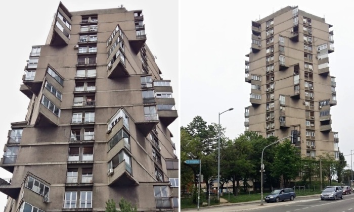 Жилая башня Карабурма, больше известная как Тоблероне, является одним из самых впечатляющих бруталистских сооружений в Белграде (Сербия).