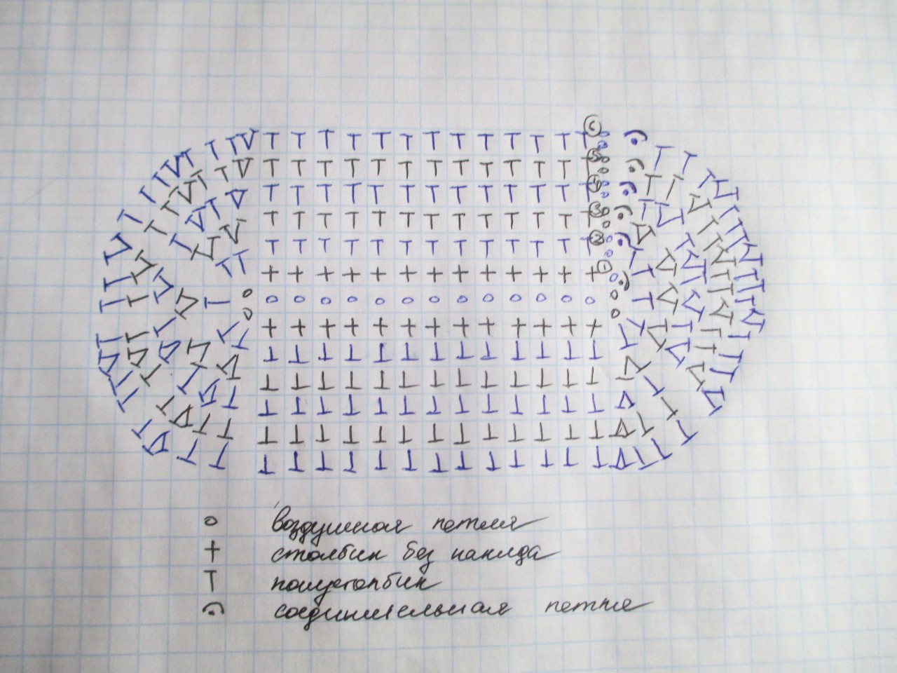 Люльки крючком из трикотажной пряжи схемы и описание